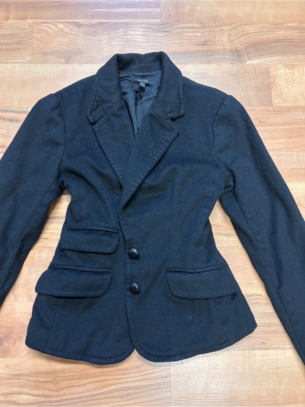 Marc Jacobs Black Fitted Wool Blazer